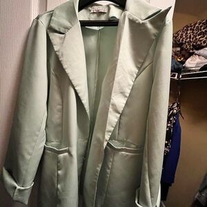 Elegant Light Green Women's Blazer